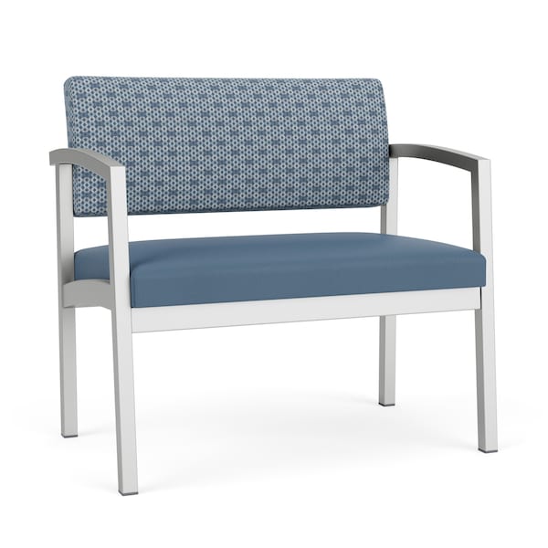 Lesro Lenox Steel Bariatric Chair Metal Frame, Silver, RS Rain Song Back, MD Titan Seat LS1401 - main